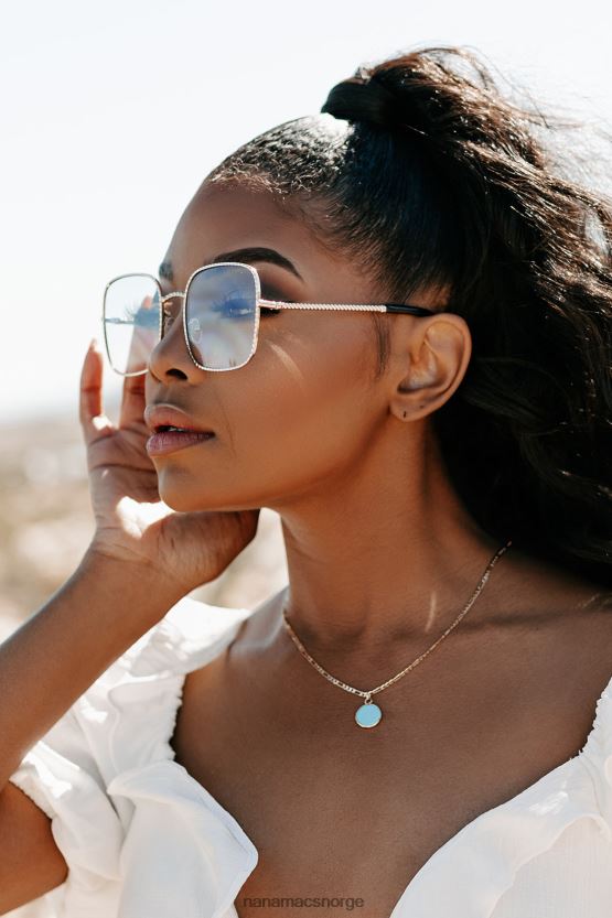 blå/rosa NanaMacs getaway glam metallinnfatning ombre solbriller 402NJ04448