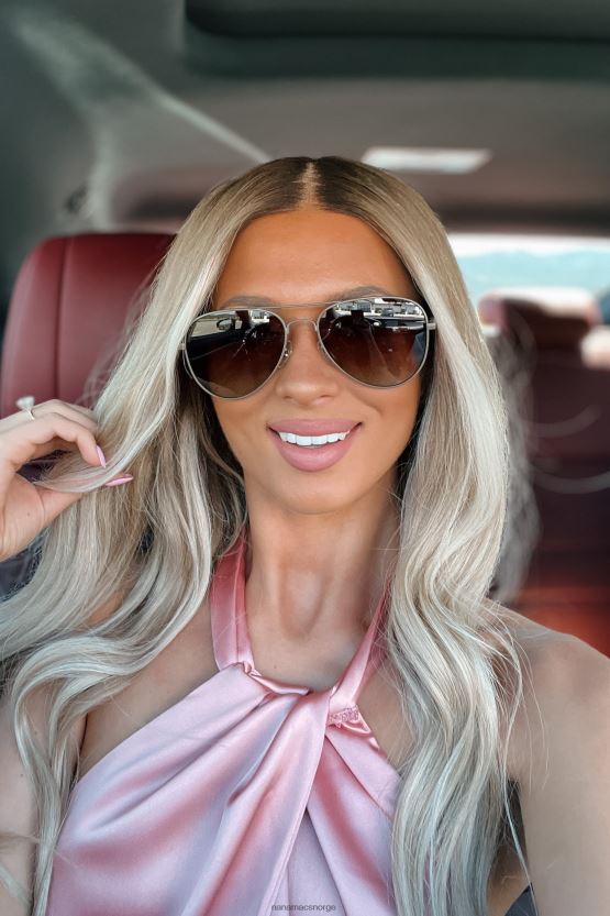 brun NanaMacs ta den til himmelen polariserte aviator solbriller 402NJ03552