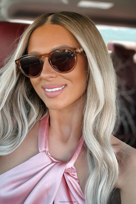 lys krystallbrun/brun NanaMacs glance my way polarisert rund innfatning solbriller 402NJ03551