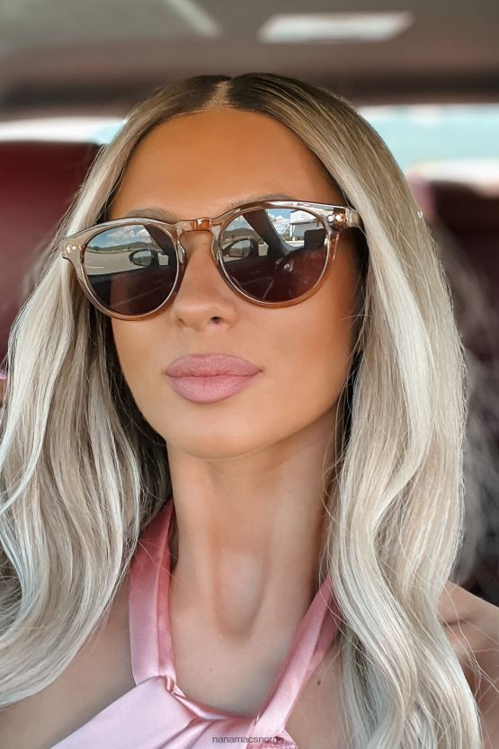 lys krystallbrun/brun NanaMacs glance my way polarisert rund innfatning solbriller 402NJ03551