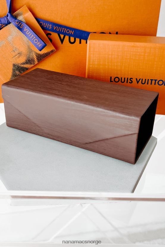 mørkt tre NanaMacs magnetisk solbrilleveske i imitert tre 402NJ04447