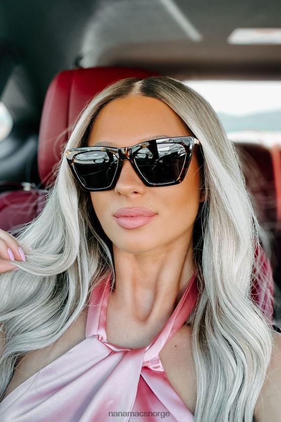 myk skilpadde/svart NanaMacs raffinert smak polariserte skilpadde kattøye solbriller 402NJ03562