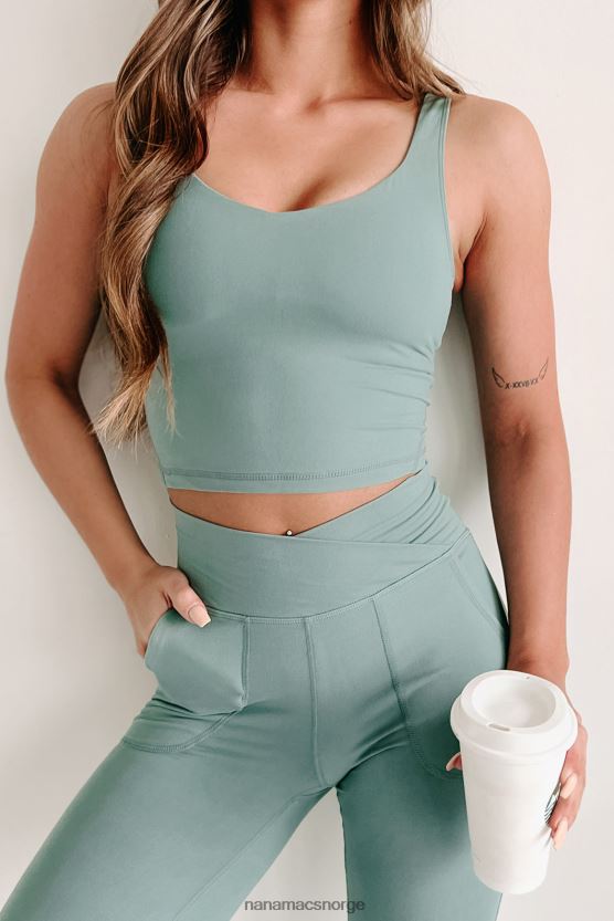 tidevann teal NanaMacs være støttende polstret aktiv topp 402NJ01142