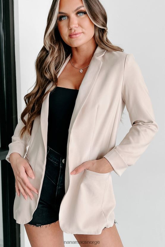 beige NanaMacs på klokken oversized blazer 402NJ03622