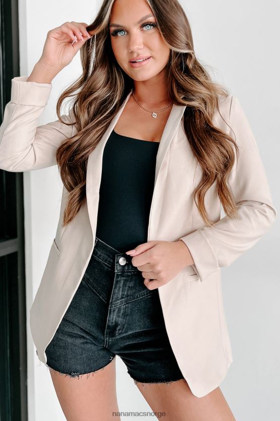 beige NanaMacs på klokken oversized blazer 402NJ03622