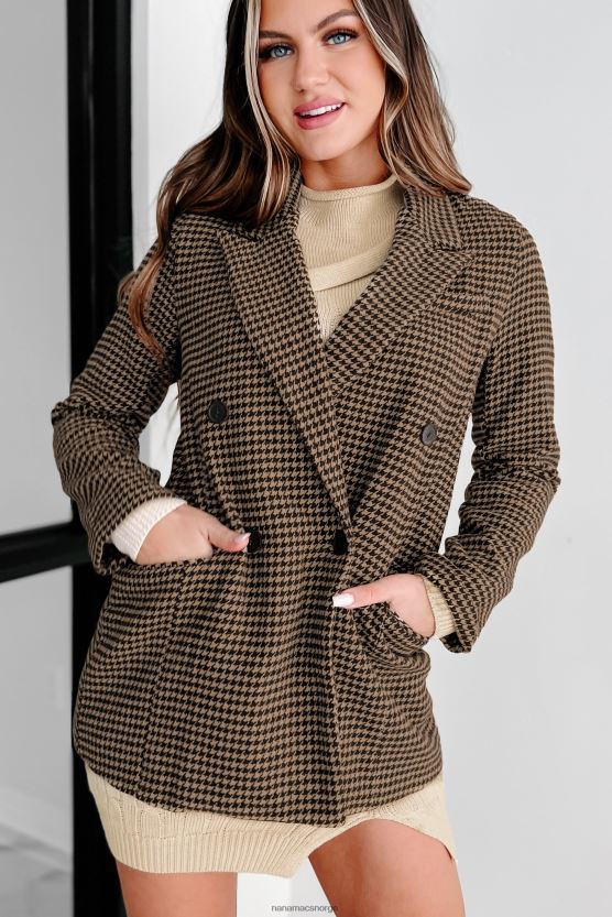 brun NanaMacs pinky lover houndstooth blazer 402NJ03630