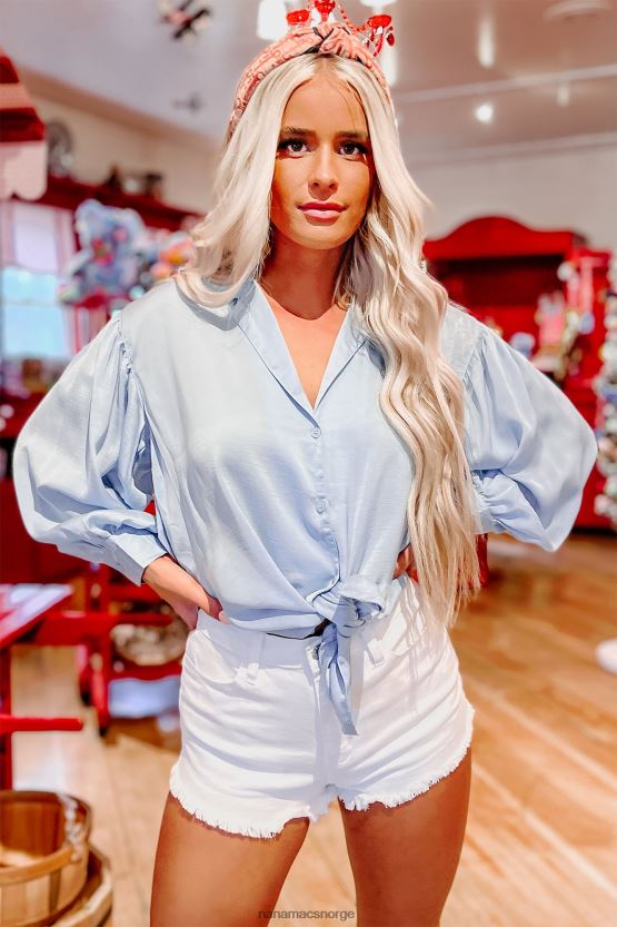 himmel NanaMacs rett etter planen knyte-front button-down topp 402NJ01710