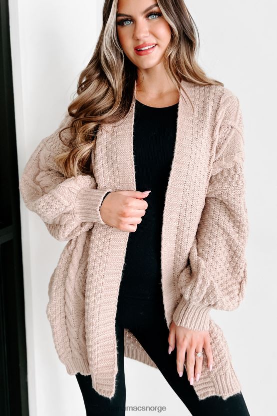 beige NanaMacs hva du trenger åpen strikket cardigan foran 402NJ03727