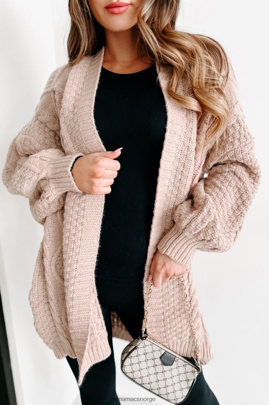 beige NanaMacs hva du trenger åpen strikket cardigan foran 402NJ03727