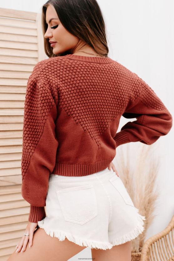 kanel NanaMacs vil ha deg rundt beskåret teksturert cardigan 402NJ01741