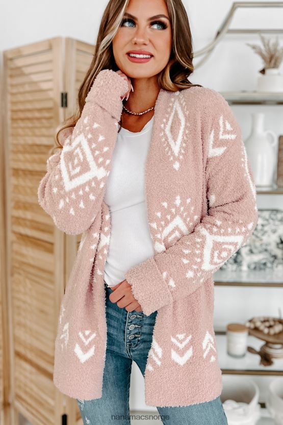 lilla NanaMacs alt du trenger chenille aztec cardigan med åpen front 402NJ03724