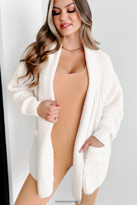 pisket krem NanaMacs finne en glad medium chenille cardigan 402NJ03731