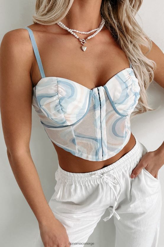 blå/fersken NanaMacs fanget deg i å knuse korsettnettopp 402NJ0110