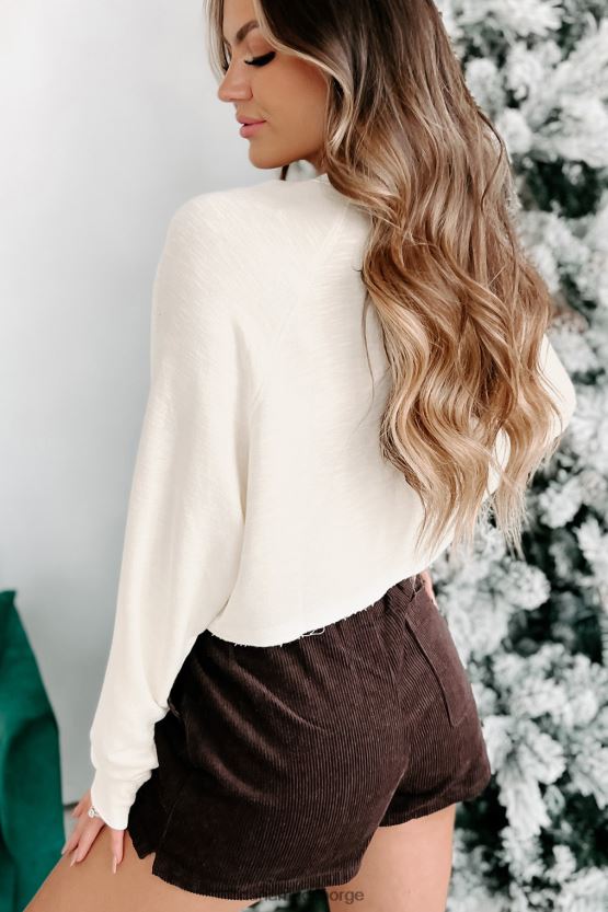 fransk vanilje NanaMacs crop topp med raglanermer 402NJ0704