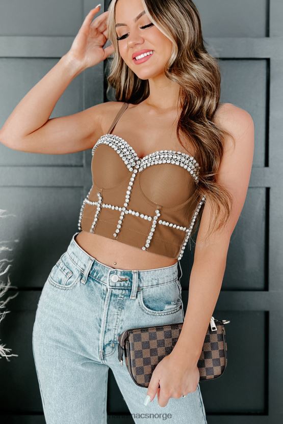 kakao NanaMacs building my empire rhinestone mesh bustier crop top 402NJ0191