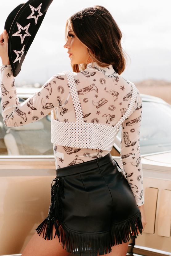 krem NanaMacs flørte med chicness beaded crop top 402NJ0140