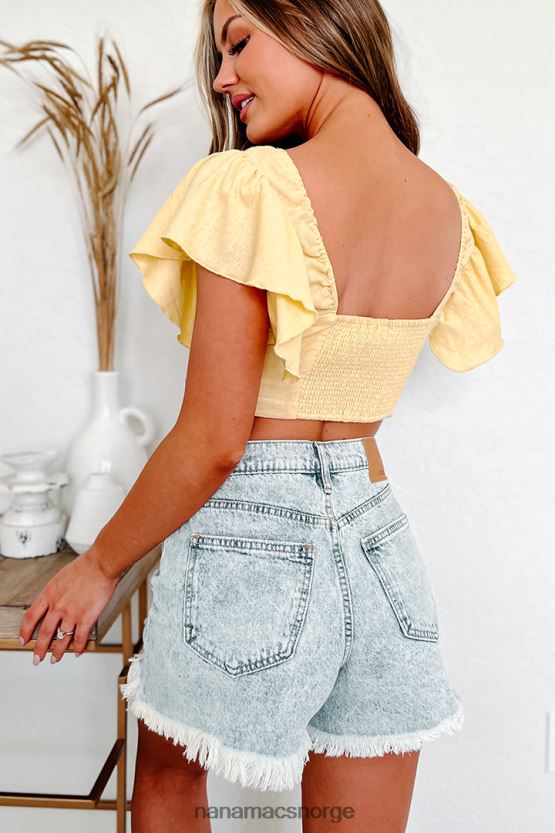 lys gul NanaMacs sunny spell ruffled lin crop top 402NJ01334
