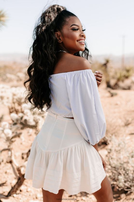 lyseblå/hvit NanaMacs sailor's delight stripete rynketopp 402NJ01449