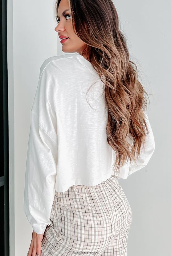 marshmallow NanaMacs oversized langermet crop topp 402NJ0611