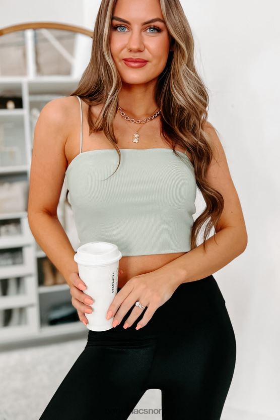 mose NanaMacs ganske fornøyd to-lags ribbet crop topp 402NJ0744