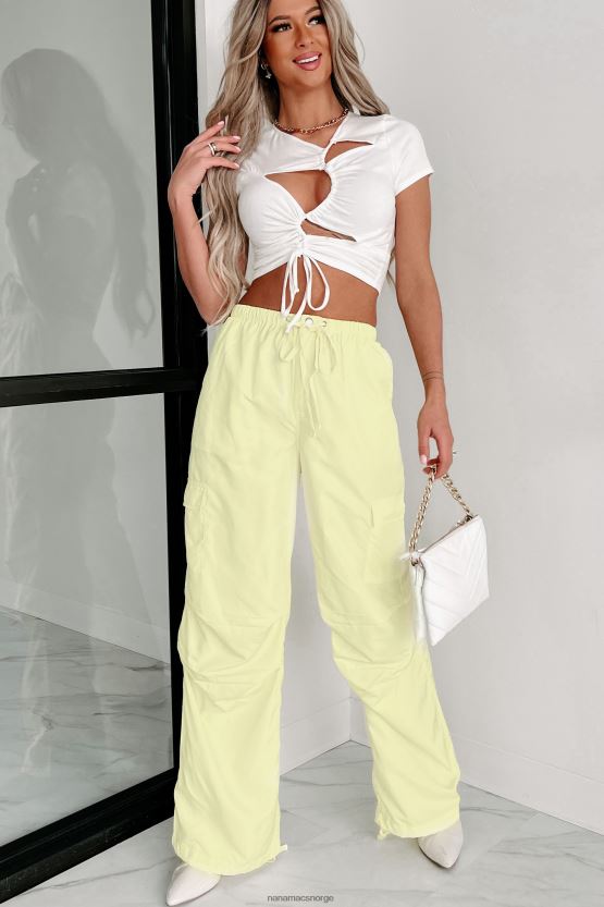 off white NanaMacs lede deg på ruched cut-out crop top 402NJ0153