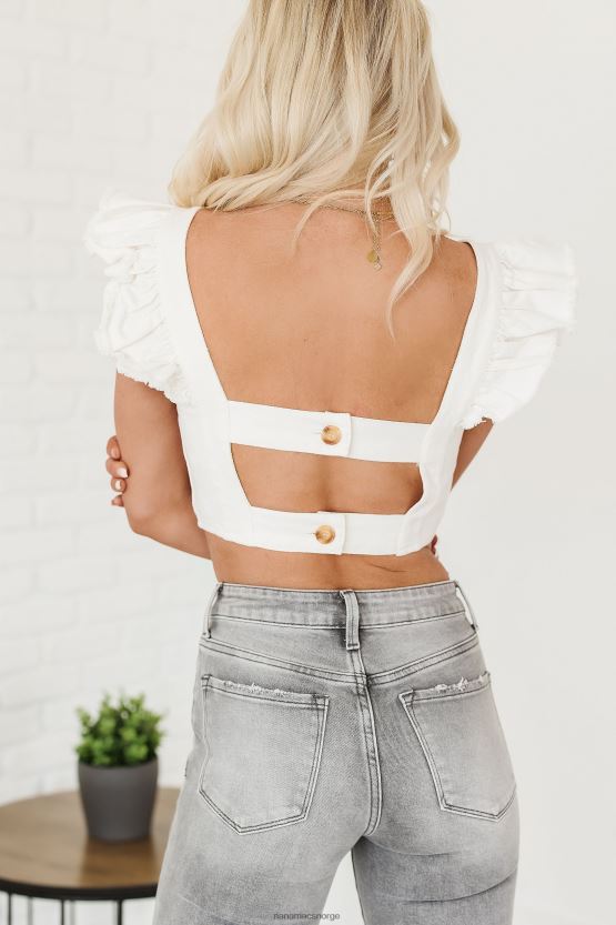 off white NanaMacs sommerklar denim med volangermer 402NJ01253