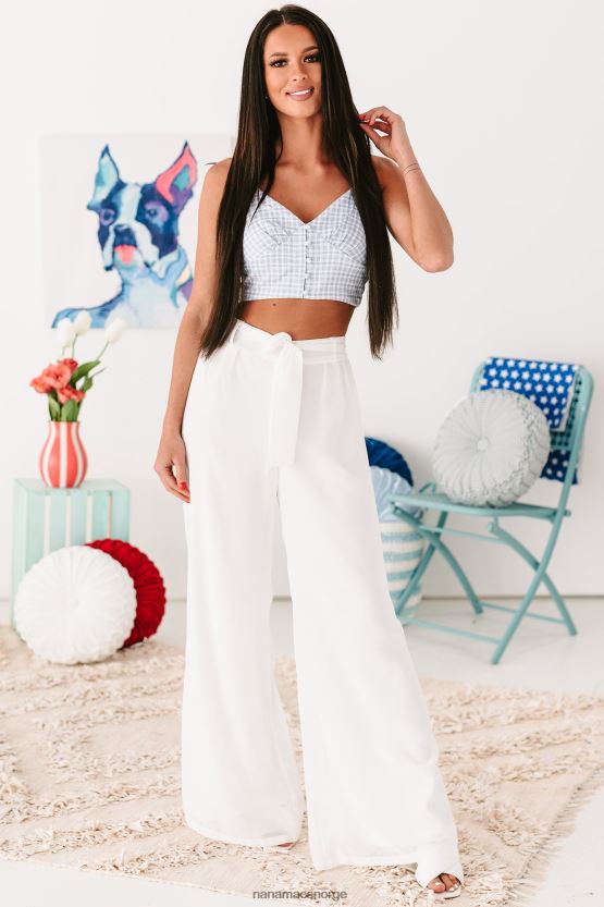 pulver blå NanaMacs creative minds rutete crop top 402NJ01525