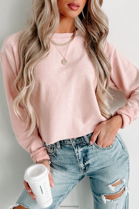 rødme NanaMacs crop topp med lange ermer med ledning 402NJ0691