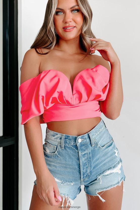 rosa NanaMacs reagan off the shoulder sweetheart crop top 402NJ04