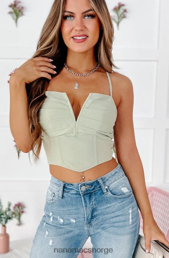 salvie NanaMacs kan ikke inneholde plissert tie-back crop top 402NJ0244