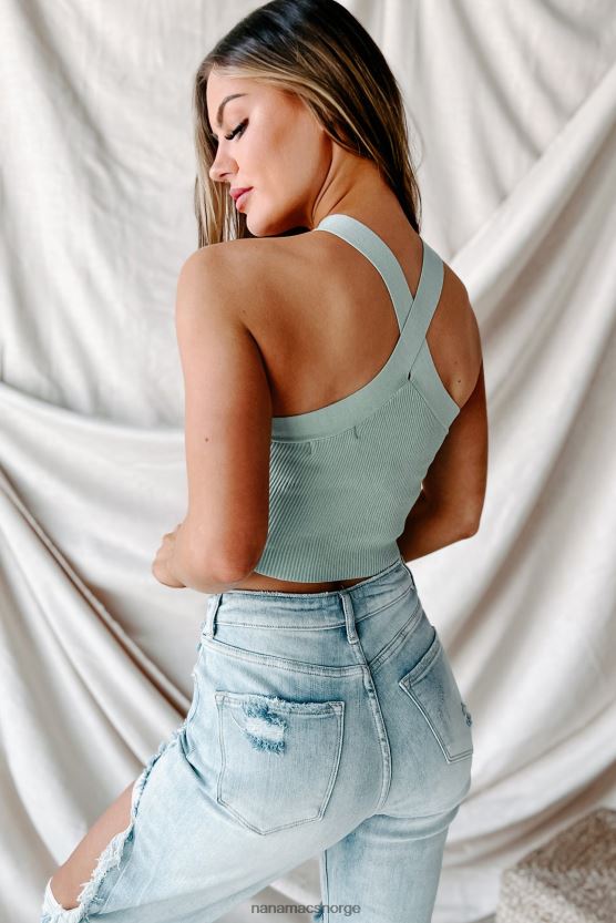 salvie NanaMacs min kjære ribbet grime crop top 402NJ01377