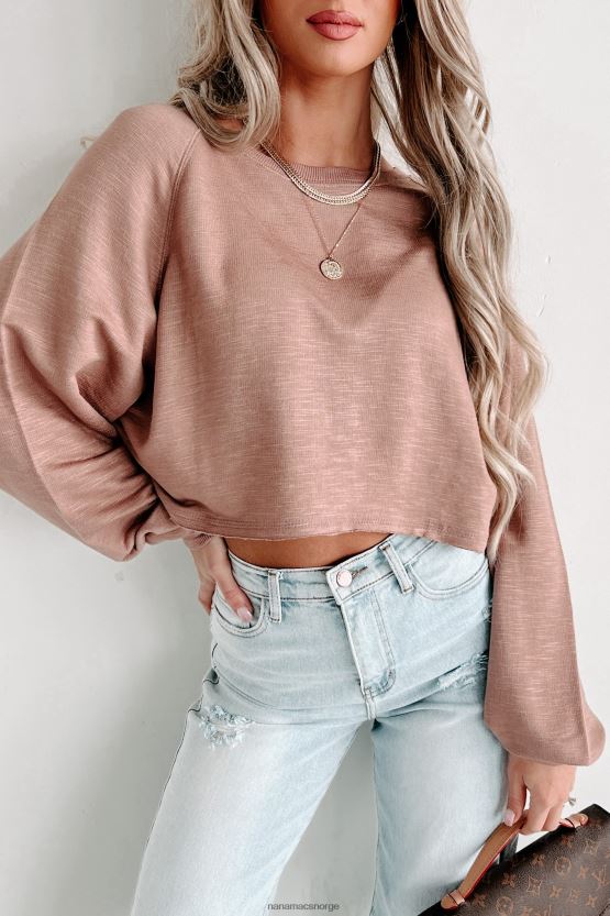 sjokolademelk NanaMacs crop topp med raglanermer 402NJ0636