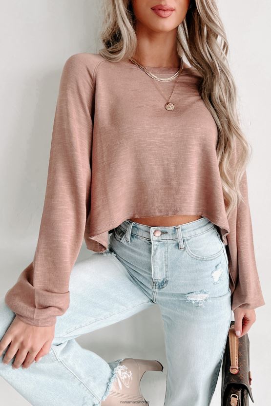 sjokolademelk NanaMacs crop topp med raglanermer 402NJ0636