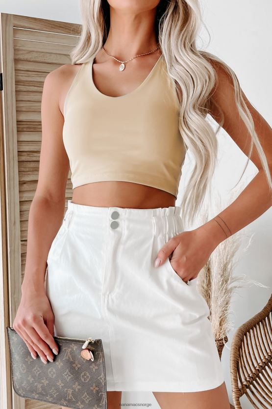 taupe NanaMacs eliza racerback crop topp 402NJ01488