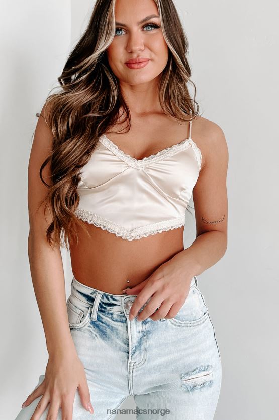 lett brunfarge NanaMacs diva living blonde trim sateng crop cami topp 402NJ0146