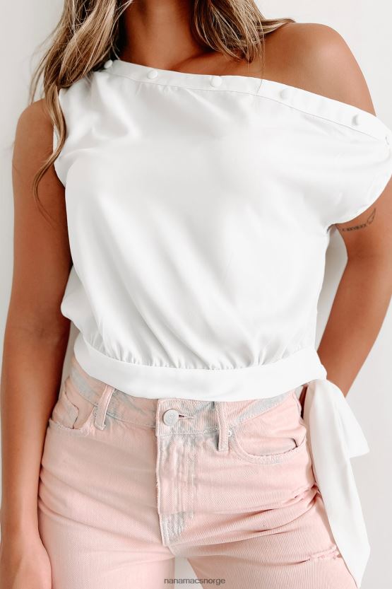 off white NanaMacs utenfor din kontroll asymmetrisk knapp detalj topp 402NJ02