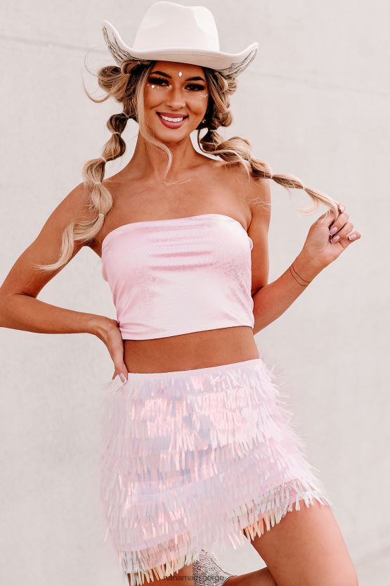 rosa NanaMacs space princess holografisk glitterrør topp 402NJ0134