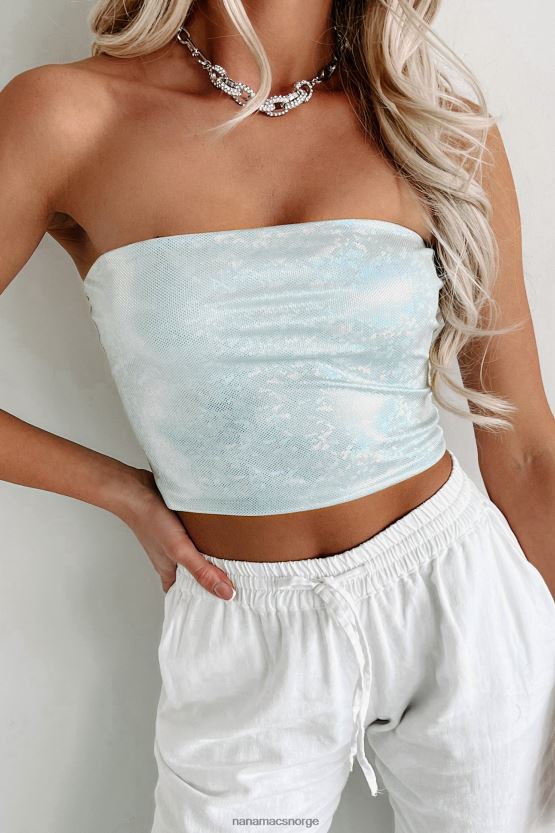 sølv NanaMacs space princess holografisk glitterrør topp 402NJ0119