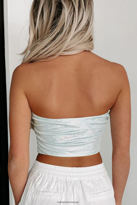 sølv NanaMacs space princess holografisk glitterrør topp 402NJ0119