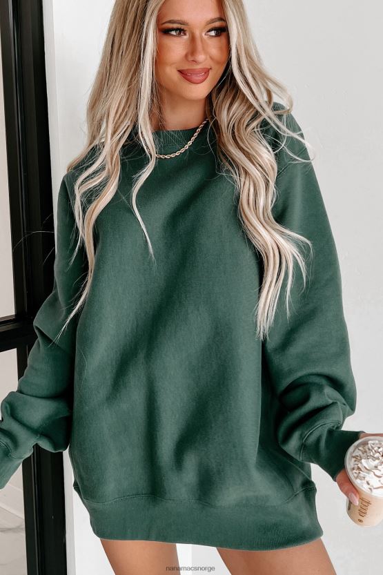 alpingrønt NanaMacs side ribbet tung vekt rund hals 402NJ0656