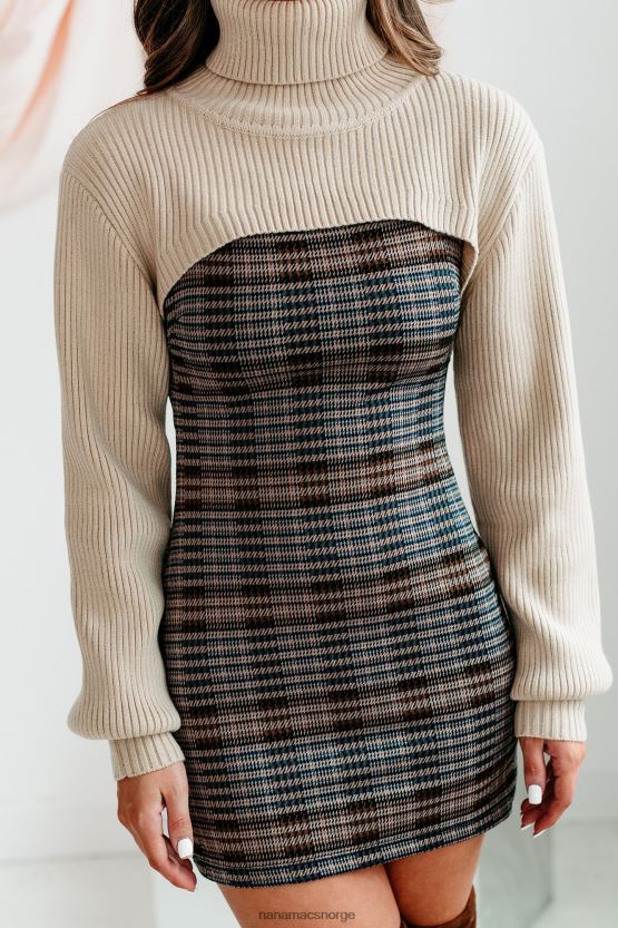 beige NanaMacs toxic touch ultra cropped genser med turtle neck 402NJ01499