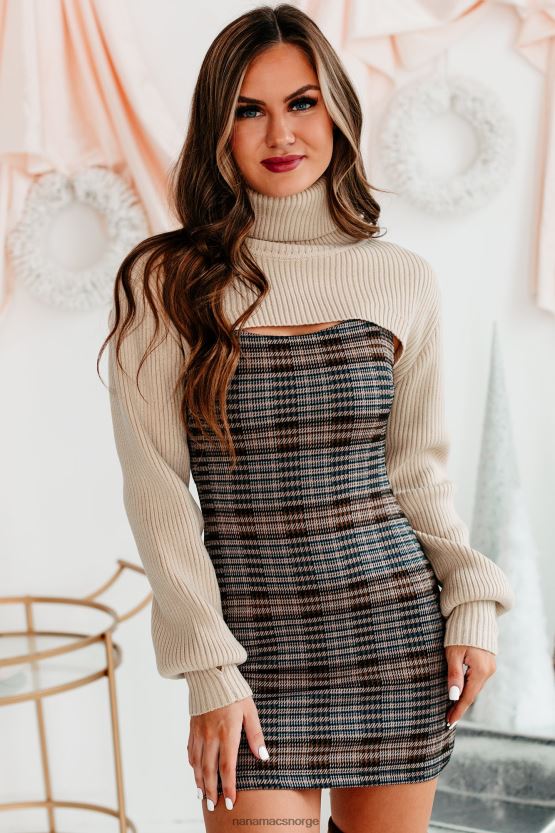 beige NanaMacs toxic touch ultra cropped genser med turtle neck 402NJ01499