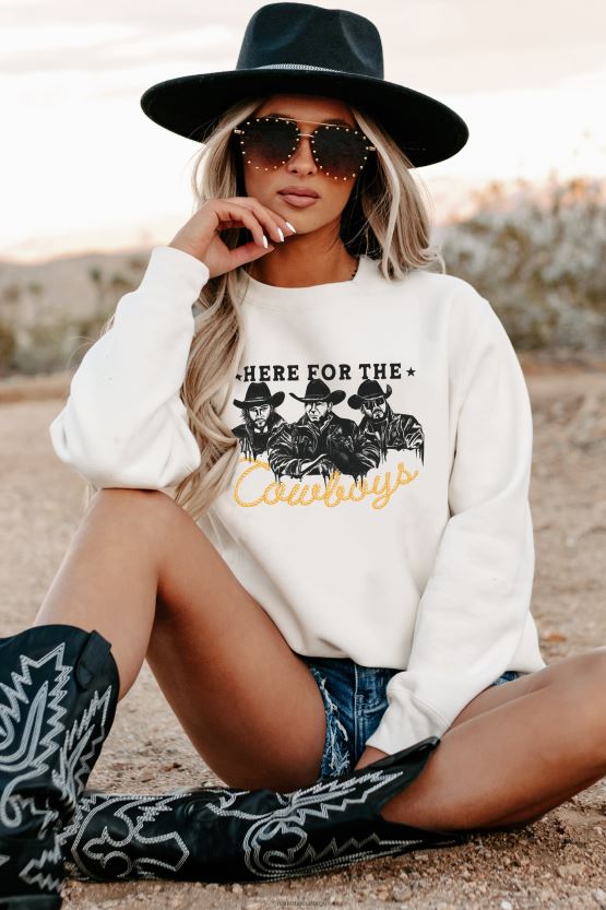 bein NanaMacs her for cowboyens tungvekts grafiske crewneck 402NJ01050