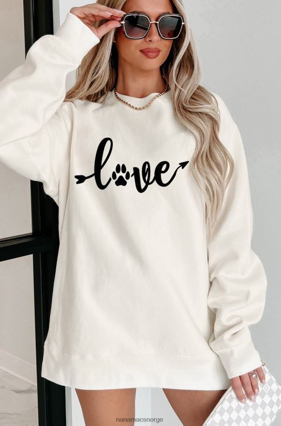 bein NanaMacs valp elsker tungvekts grafisk crewneck 402NJ01041