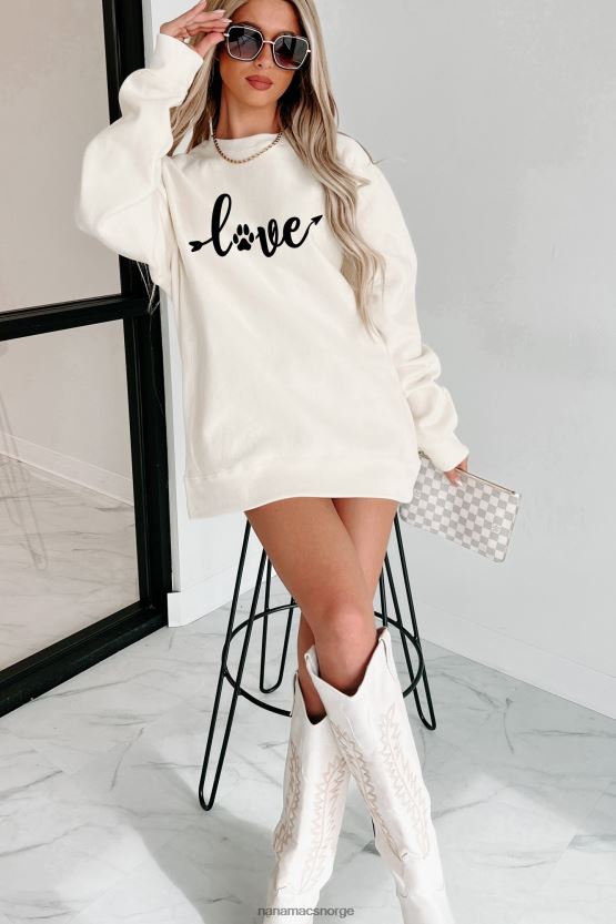 bein NanaMacs valp elsker tungvekts grafisk crewneck 402NJ01041