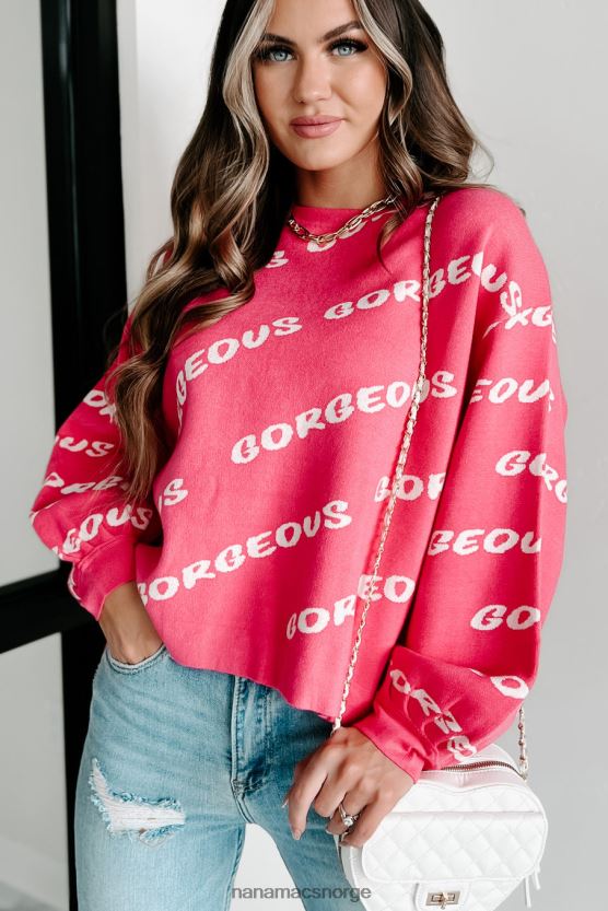 fuchsia NanaMacs nydelig genser med jenteprint 402NJ01731