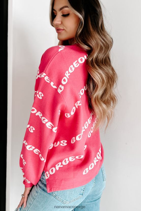 fuchsia NanaMacs nydelig genser med jenteprint 402NJ01731