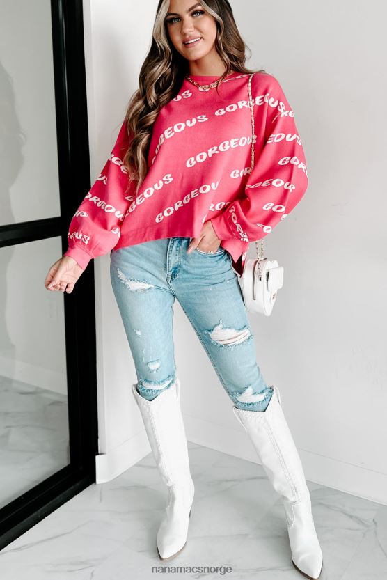 fuchsia NanaMacs nydelig genser med jenteprint 402NJ01731