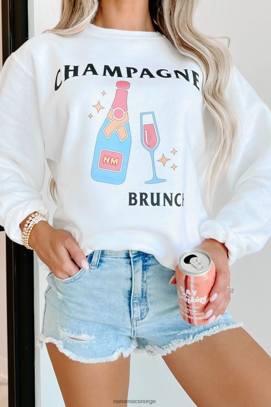 hvit NanaMacs champagne brunsj grafikk - flere skjortealternativer 402NJ01049