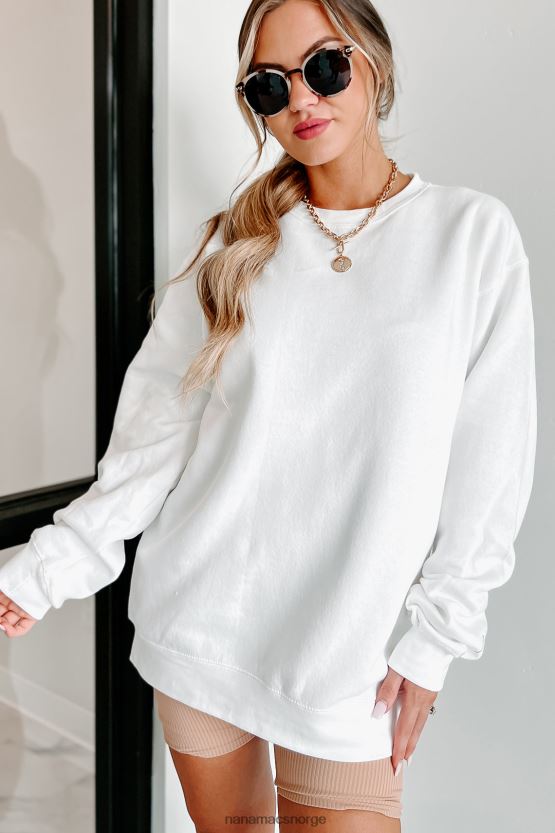 hvit/svart tekst-sleeve NanaMacs xoxo grafisk crewneck 402NJ01062